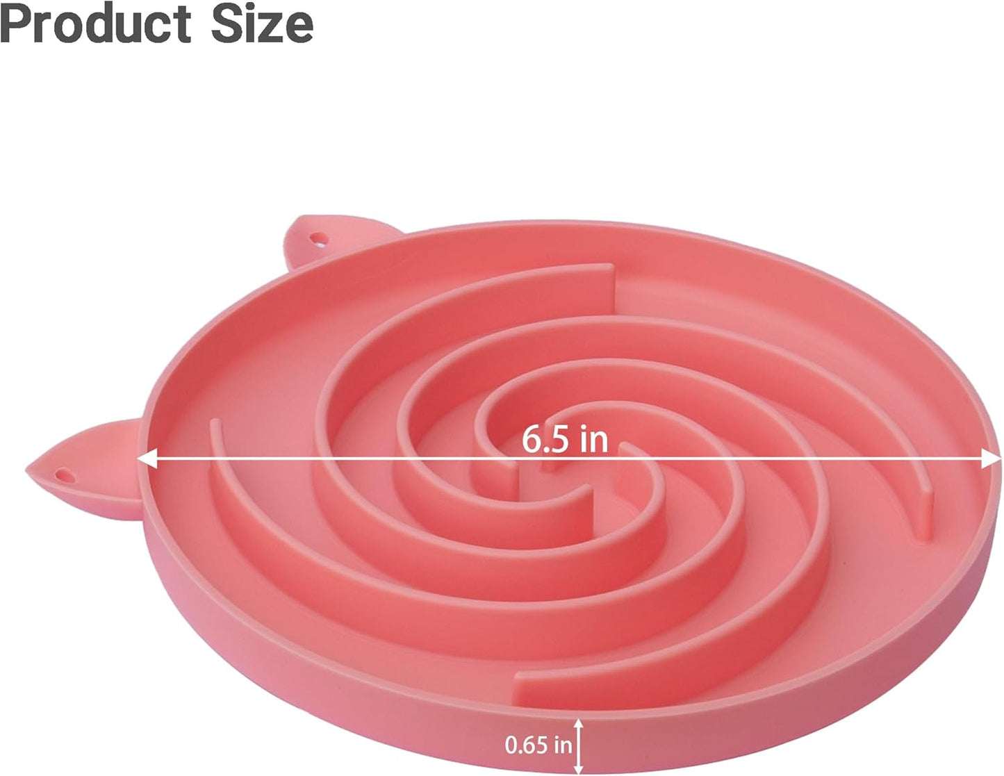 Slow Feeder Cat Bowl, Easy to Clean Silicone Bowl, Ideal for Dry and Wet Food (Purple and Pink)