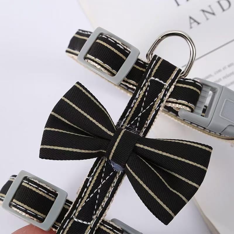 Butterfly Bow Tie Cat Harness and Leash Set - Adjustable, Escape-Proof, Breathable Kitten Vest with Cute Design for Small Cats & Indoor/Outdoor Safety