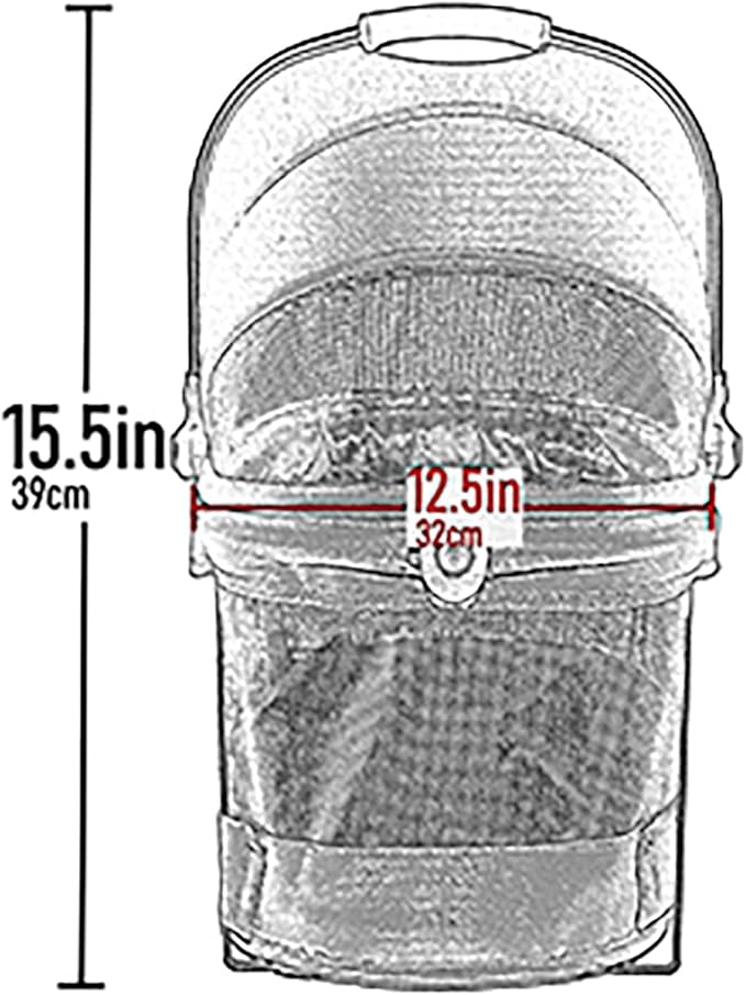 Pet Gear No-Zip View 360 Ultra Lite Pet Safety Carrier & Car Seat for Small Dogs & Cats Push Button Entry, 15", Bright Lilac