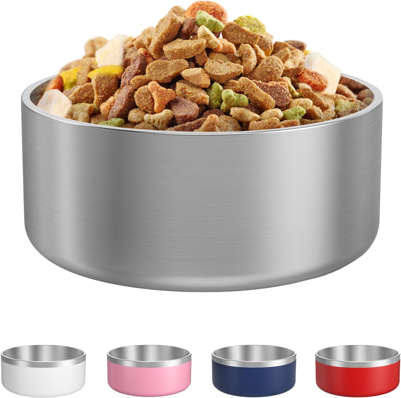 LIANLAI Stainless Steel Dog Bowls, Rust-Resistant Metal Dog Bowls for Medium, Spill Proof Puppy Food Bowl, Dishwasher Safe(40 oz