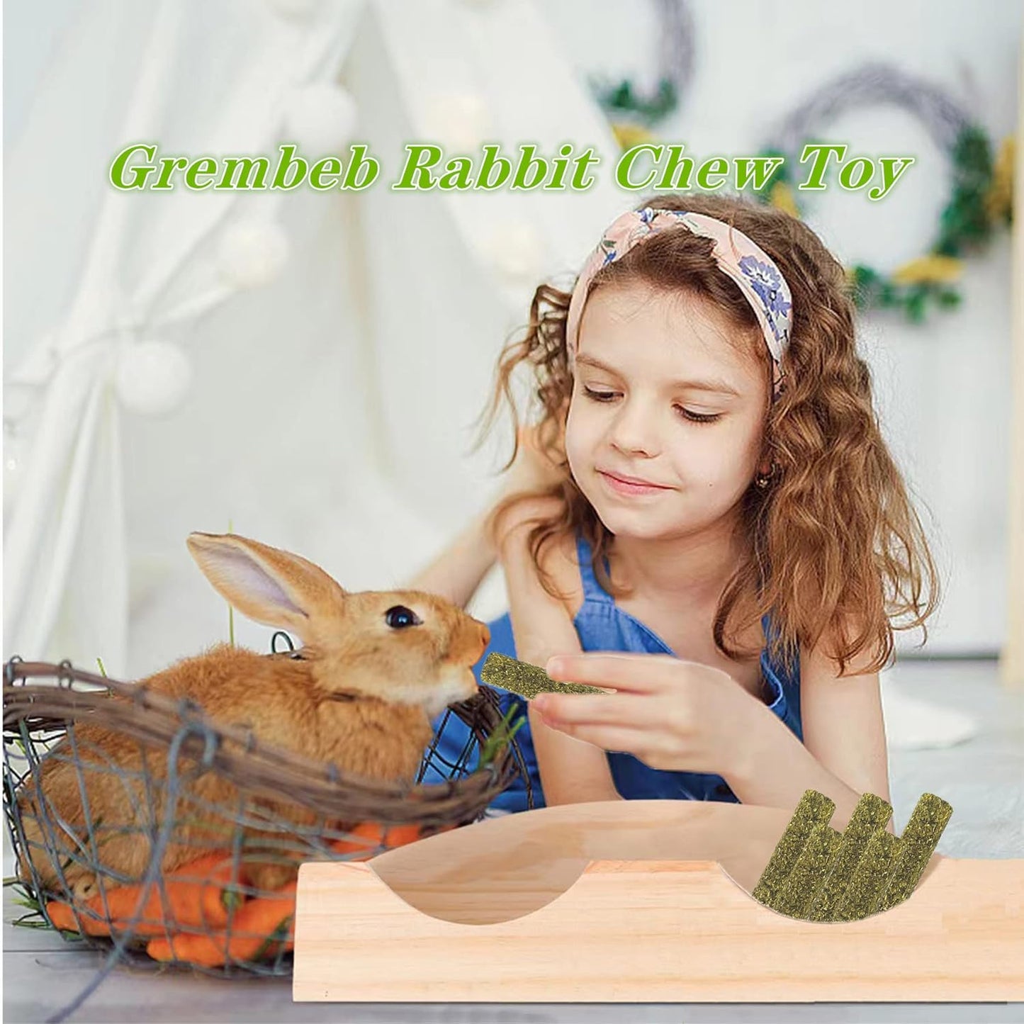 Rabbit Toys,Timothy Hay Stick for Guinea Pig Toy Bunny Chew Toys for Teeth Grinding Hamster Alfalfa Bite Treat Rabbit Molar Food Snack for Pet Rat Chinchilla Squirrel Gerbil-58PCS