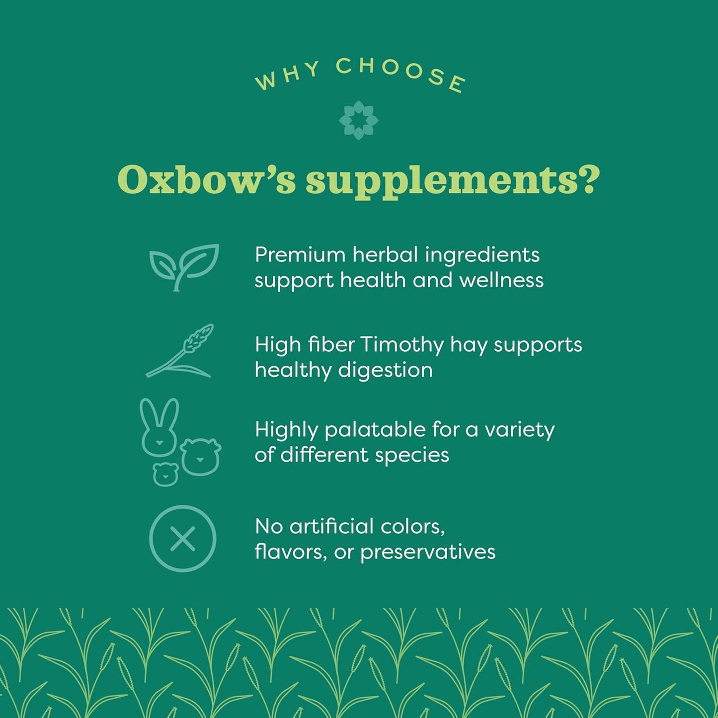 Oxbow Animal Health Natural Science Digestive Support, High Fiber Supplement for Rabbit & Guinea Pig, Made with Timothy Hay, Includes Chicory Root, Ginger Root, Chamomile, Made in USA, 4.2 oz Bag