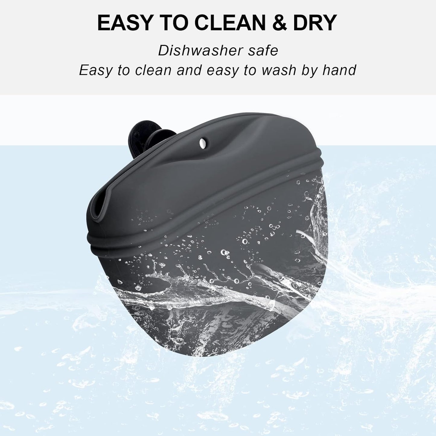 Left&Right Dog Clicker Training Kit,Silicone Dog Training Treat Pouch and Dog Clickers,Dog Treat Bag with Clicker Training for Dogs,Pet Treat Bag with Magnetic Buckle Closing and Waist Clip,Dark Grey