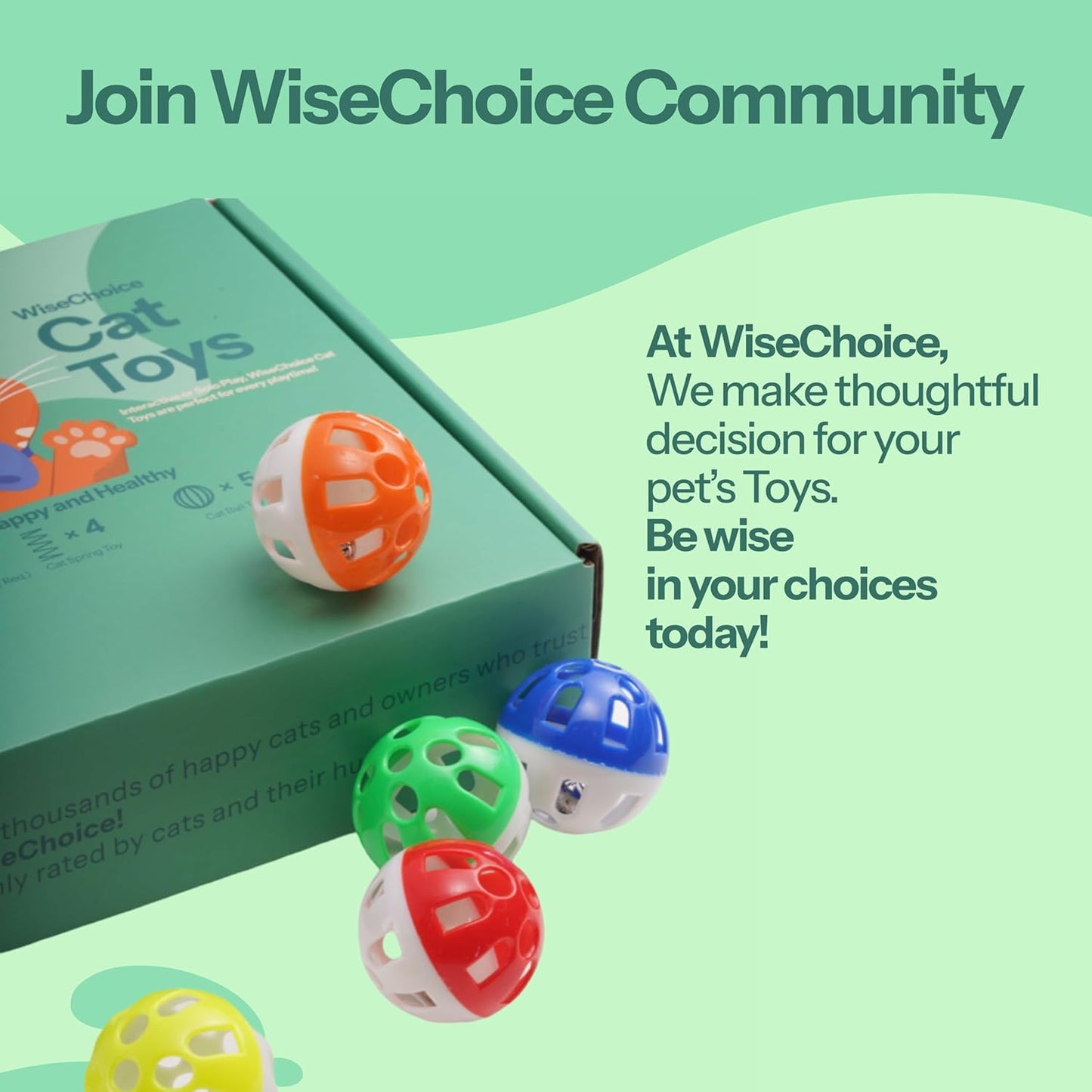 WiseChoice 15-in-1 Cat Toys, Rechargeable Dot Chase Light, Cat Spring Toy, Ball Toys with Bell and Plush Toy, Perfect for Solo or Interactive Gifts for Cats Kitten