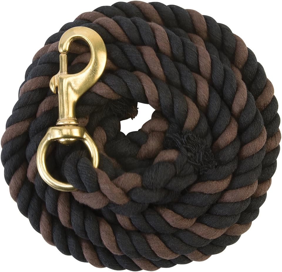Weaver Equine Performance Lead Rope, Long Horse Lead Rope with Quick Halter Attachment, Soft Comfort Grip, Barn Horse Tack for Daily Use & Showing