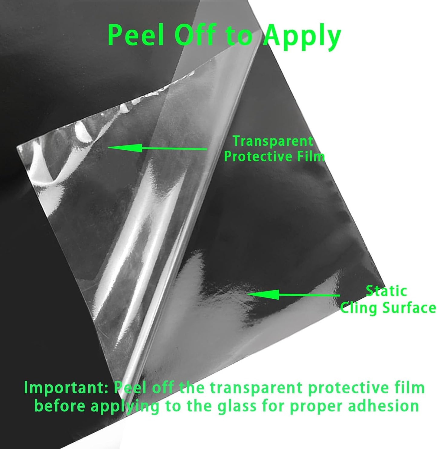 Fish Tank Aquarium Background - Black, Electrostatic Adhesion, Glue-Free, Easy Installation, Traceless Removal, Size 19.6 X 59 Inch