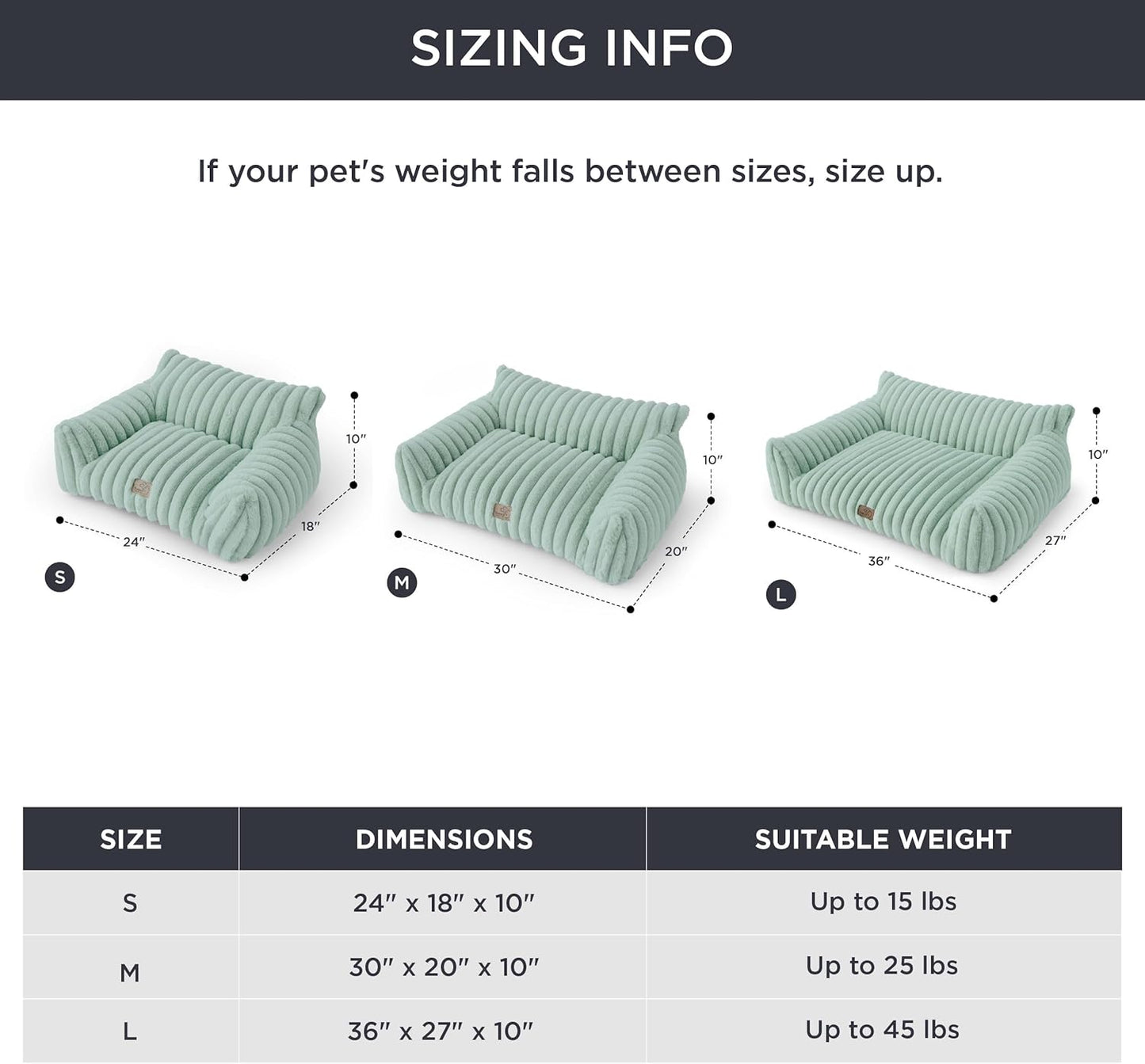 Bedsure Cute Cat Couch for Pets - Fluffy Cat Sofa with Premium Soft Corduroy Fleece, Fuzzy Pet Couch Bed with Removable Washable Cover, Supportive Pet Chair for Indoor Cats, 24inch, Garden Green