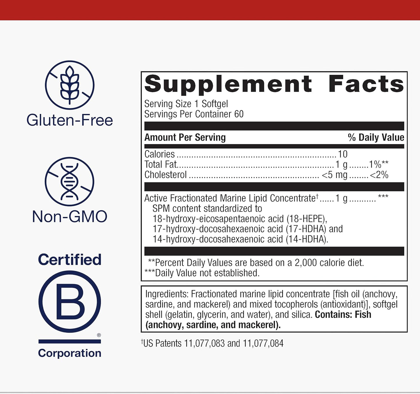 Metagenics SPM Active One Daily Supplement - Next Generation Omega Fish Oil with Pro Resolving Mediators for Joint Soreness & Soothing Relief* - Sustainably Sourced - Gluten-Free - 60 Softgels