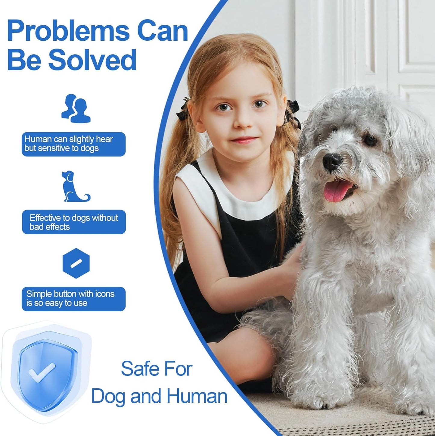 Dog Sonic Bark Deterrents Devices for Own or Neighbor's Dog, 3X Ultrasonic Anti Barking Device for Dogs Bark Deterrent Safe & Effective Stop Dog Barking Device with LED Flashlight Dogs Training Tools