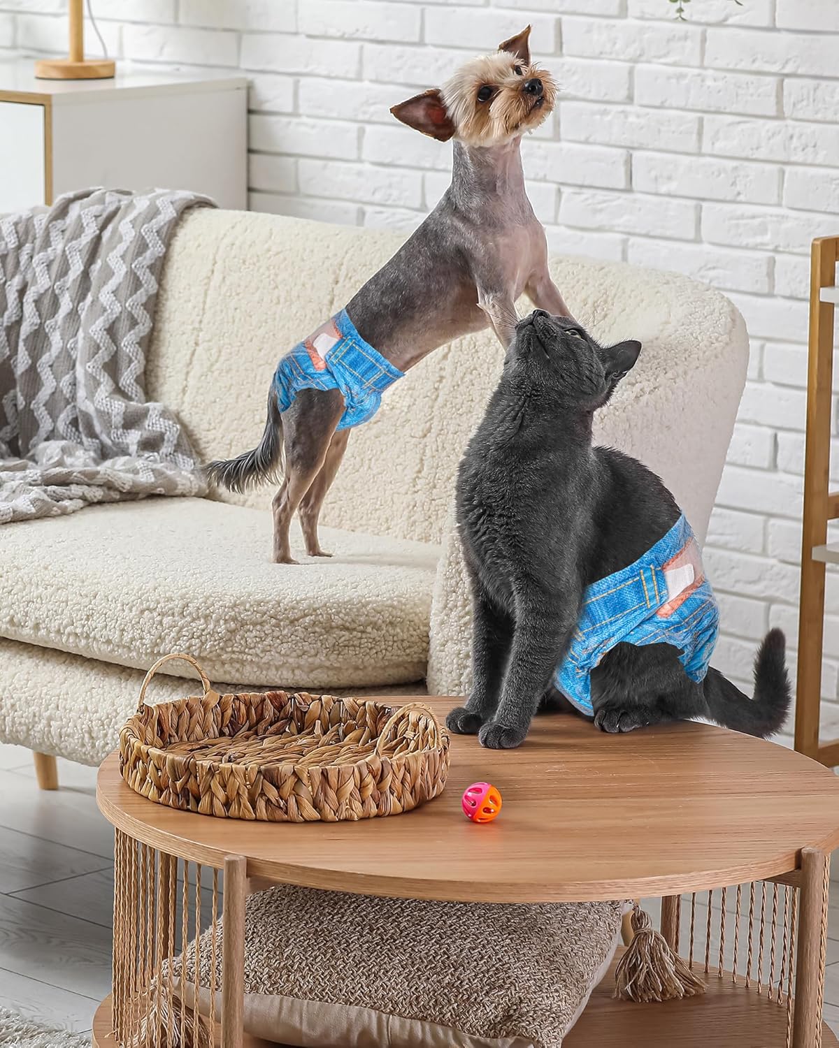 Pet Soft Dog Diapers Female, Doggie Diapers for Female Dogs, Disposable Super Absorbent Pet Diaper for Cats & Dogs in Heat Period, Urine Incontinence, XS 60 Counts