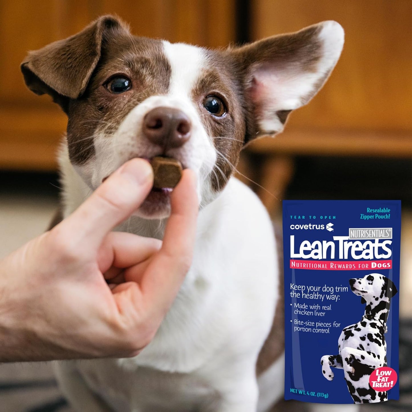 Covetrus Nutrisential Lean Treats for Dogs - Small, Medium & Large Dogs (K9) - Nutritional Low Fat, Bite-Size - Soft Chicken Flavor - 10 Pack - 4oz
