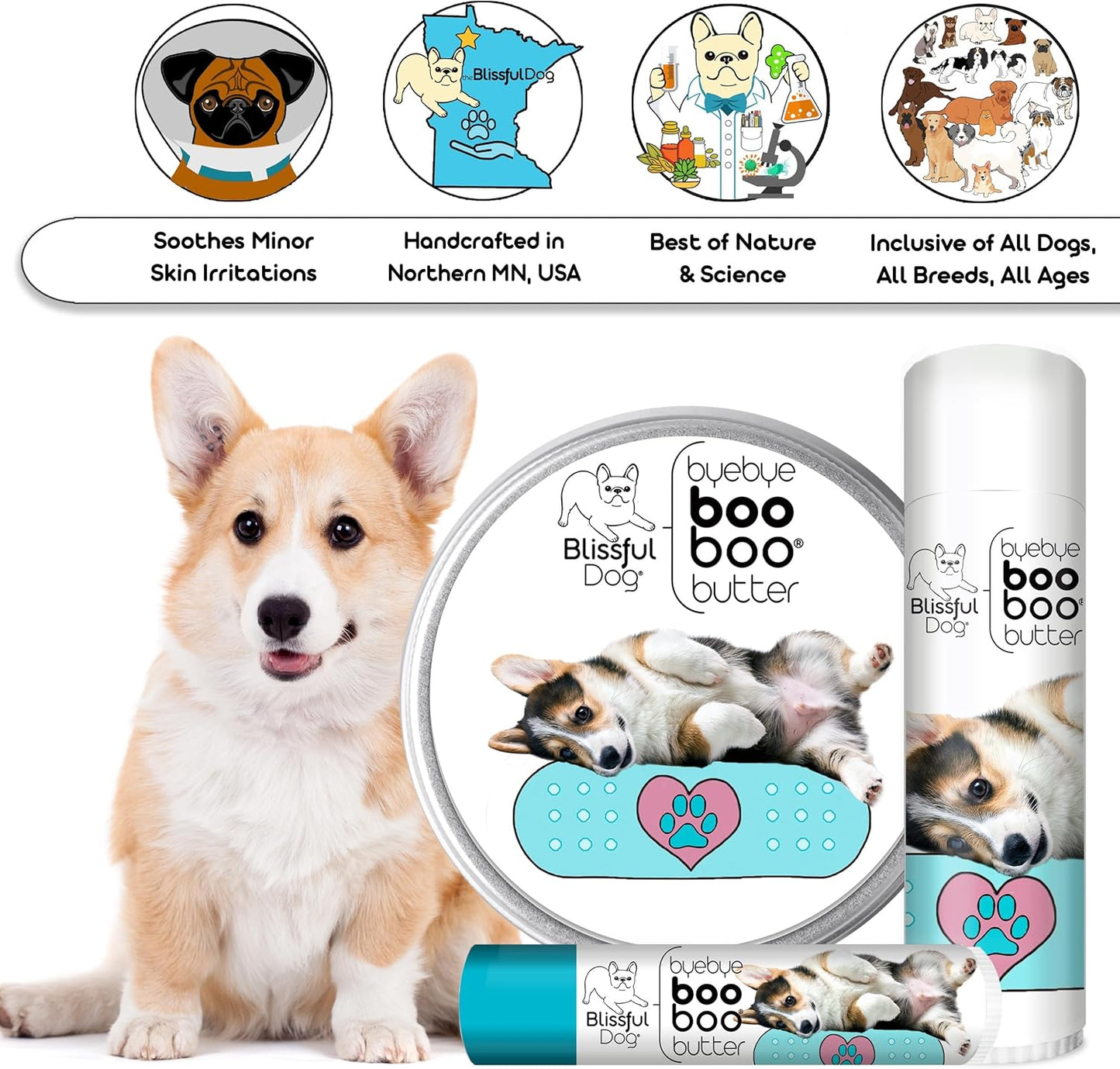 The Blissful Dog Corgi Boo Boo Butter, 16 oz.