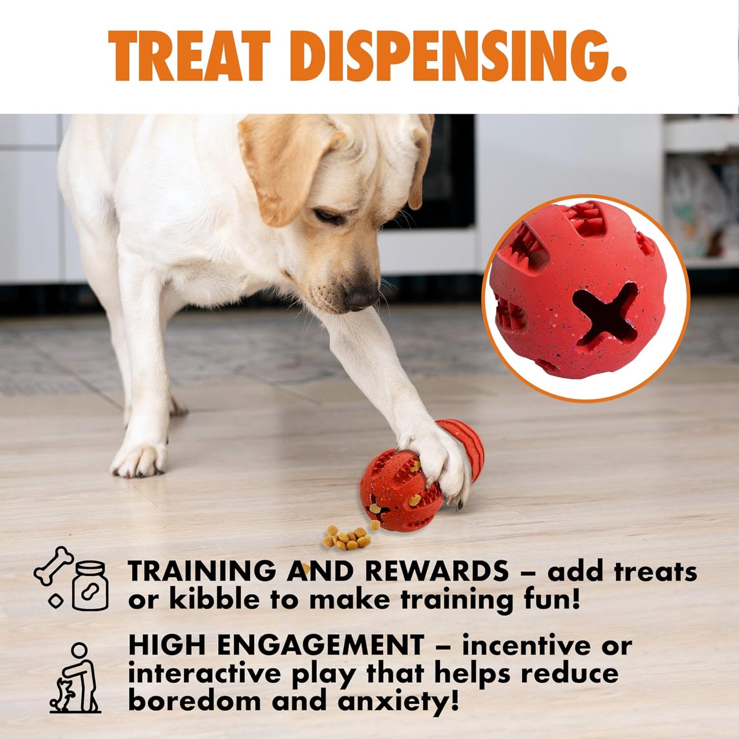 Max Fusion with Nike Grind, Dog Chew Toy, Arlee Weeble Treat Dispensing Toy for Dogs, Durable & Interactive for Pets, L