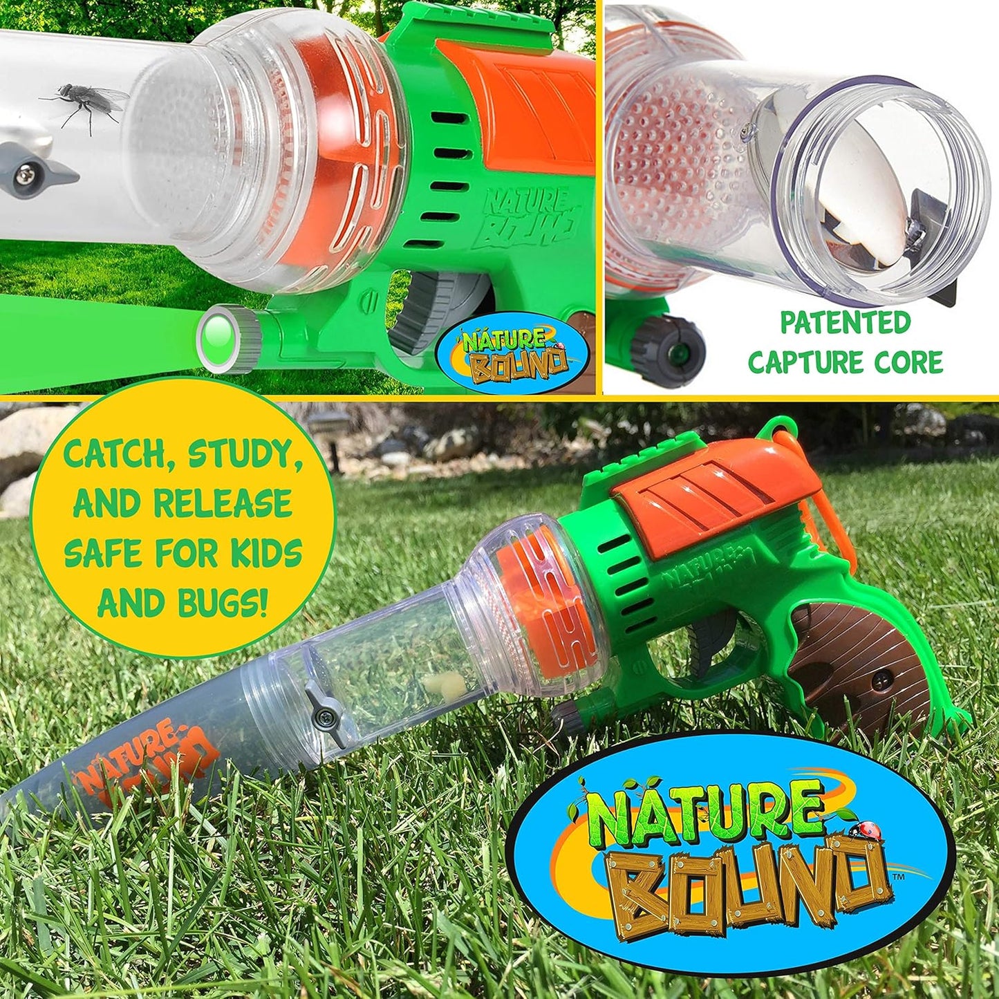 Nature Bound Bug Catcher Vacuum with Light Up Critter Habitat Case | Eco-Friendly Outdoor Toys for Kids | Includes Vacuum and Cage | Bug Vacuum for Kids Toy | Bug Catcher Vacuum