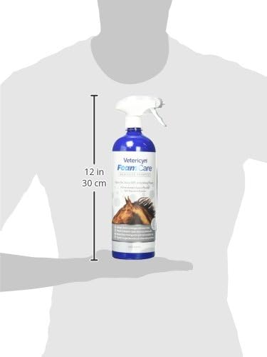 Vetericyn FoamCare Medicated Horse Shampoo | Sprayable Equine Shampoo with Ketoconazole for Healing Relief from Itchy Skin, Fungal Issues, Ring Worm, and More. 32 fl oz.