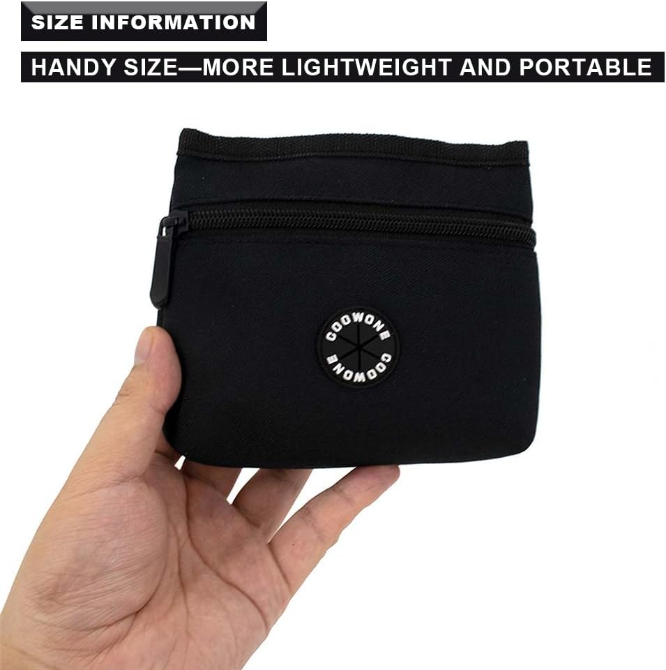 COOWONE Dog Treat Pouch with Pet Training Clicker, Detachable Dog Puppy Training Treat Bag, 900D Oxford Cloth Magnetic Closure Small Dog Poop Bag Holder for Travel or Outdoor Use