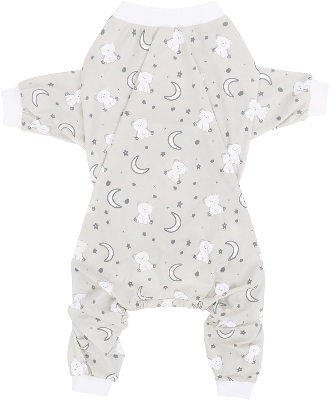 HDE Dog Pajamas One Piece Jammies Jumpsuit Pet Clothes Outfit Stretchy Lightweight Comfy Shirt Pjs for M-3XL Dogs Goodnight Polar Bears - XL