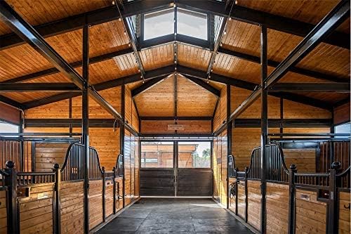 American Floor Mats - Horse/Stable Mats - Heavy Duty Stall Mats - Thick, Durable Rubber Flooring Solid Black 1/2" Thick - 4' x 6' Mat