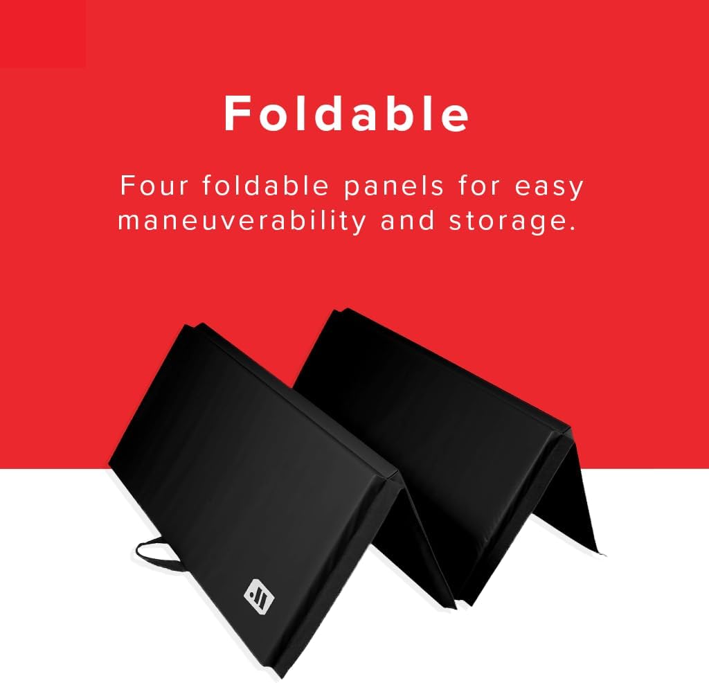 We Sell Mats - 4 ft x 8 ft x 2 in Personal Fitness & Exercise Mat for Home Workout - Lightweight and Folds for Carrying – All Purpose Home Gym Mat – Thick Mat for Yoga, Pilates, Stretches, and Floor Exercises