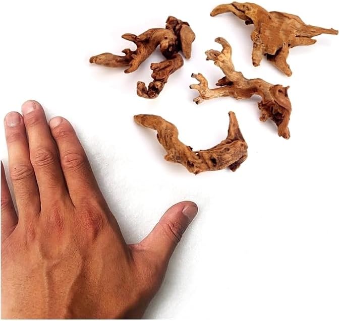 Small Natural Driftwood for Aquarium Styling Carefully Selected Natural Aquarium Decor Driftwood for Reptile Tank Reptile Tank Wood Decor (Driftwood 4-6inch 4pcs)