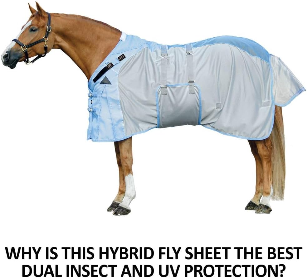 Schneiders Adjusta-Fit Mosquito Mesh Hybrid II Horse Fly Sheets | Ultimate Insect & UV Protection for Equine Comfort