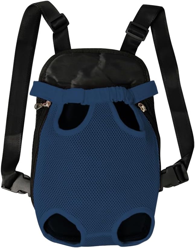 FEimaX Dog Carrier Backpack Pet Legs Out Front Cat Travel Bag, Adjustable Puppy Backpacks Carriers Hands-Free for Small Medium Dogs Cats Hiking Traveling Camping Daily Walking (X-Large, Navy)