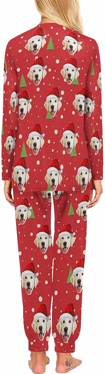MyPupSocks Custom Face Pajamas Sets for Women, Personalized Photo Sleepwear XS-XXL