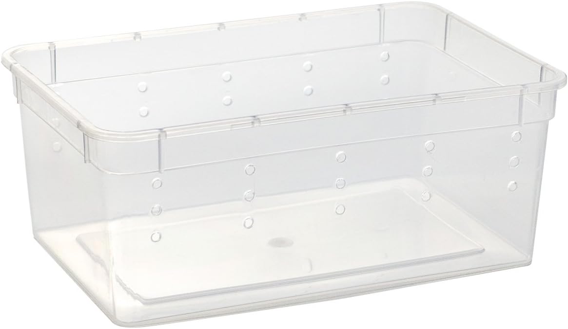 OMEM Portable Reptile Terrarium Habitat for Mini Pet Houses Breathable Holes Stackable Container (2PCS-XS)