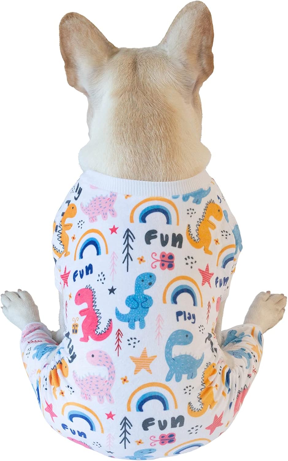 CuteBone Small Dogs Outfit Soft Puppy Onesies Pjs Dog Pajamas Pet Coat Cat Apparel Comfy Doggie Jumpsuit Bodysuit for All Seasons P159L