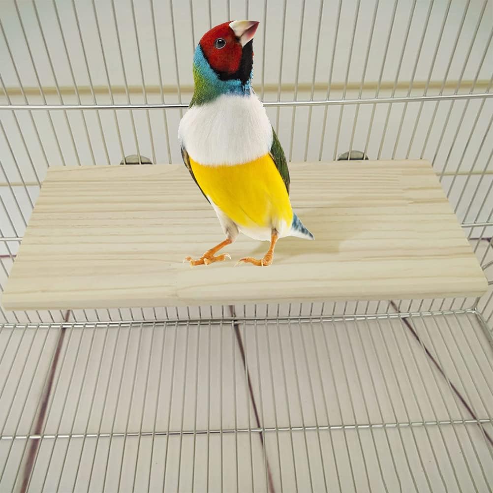 3Pcs Pet Parrot Bird Cage Perches Square Wooden Stand Platform Budgie Toys Bird Tree Perches for Parakeets