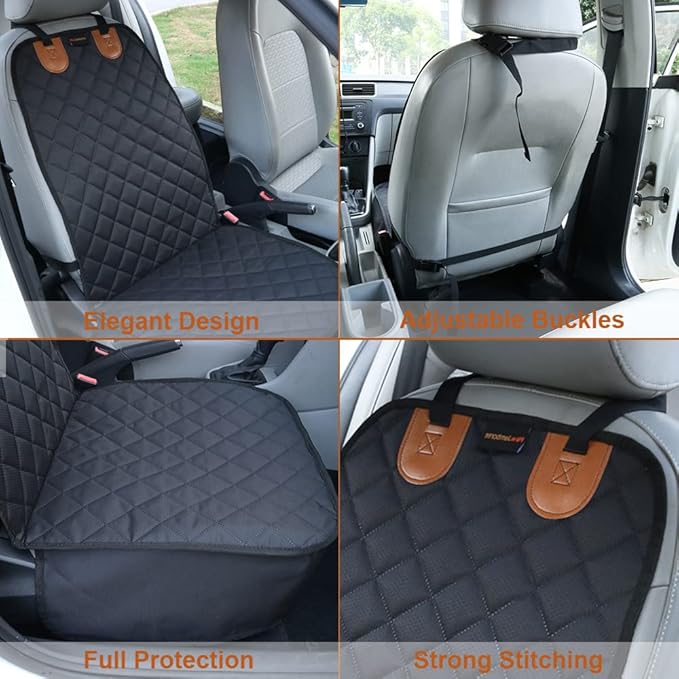 Paw Jamboree Car Front Seat Covers for Dogs Scratch-Proof Pet Car Seat Cover Non-Slip Car Seat Protector for Dogs Bucket Seat Cover