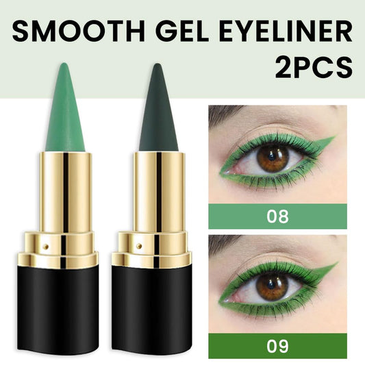 evpct 2Pcs Pale Nuetral Green Gel Eyeliner Pencils, Green Eye Liners Shadow Set for Halloween Goth Makeup, Creamy Eyeliner Crayon Waterproof Smudge Proof Easy Apply, delineador de ojos contra el agua