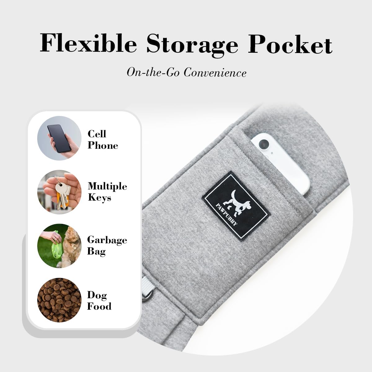 Dog & Cat Carrier Sling, Adjustable Soft Padded Shoulder Puppy Carrier, Hands-Free Dog Carrier Bag with Double Safety Buckles Premium Material for Outdoor Travel (Light Gray, M)