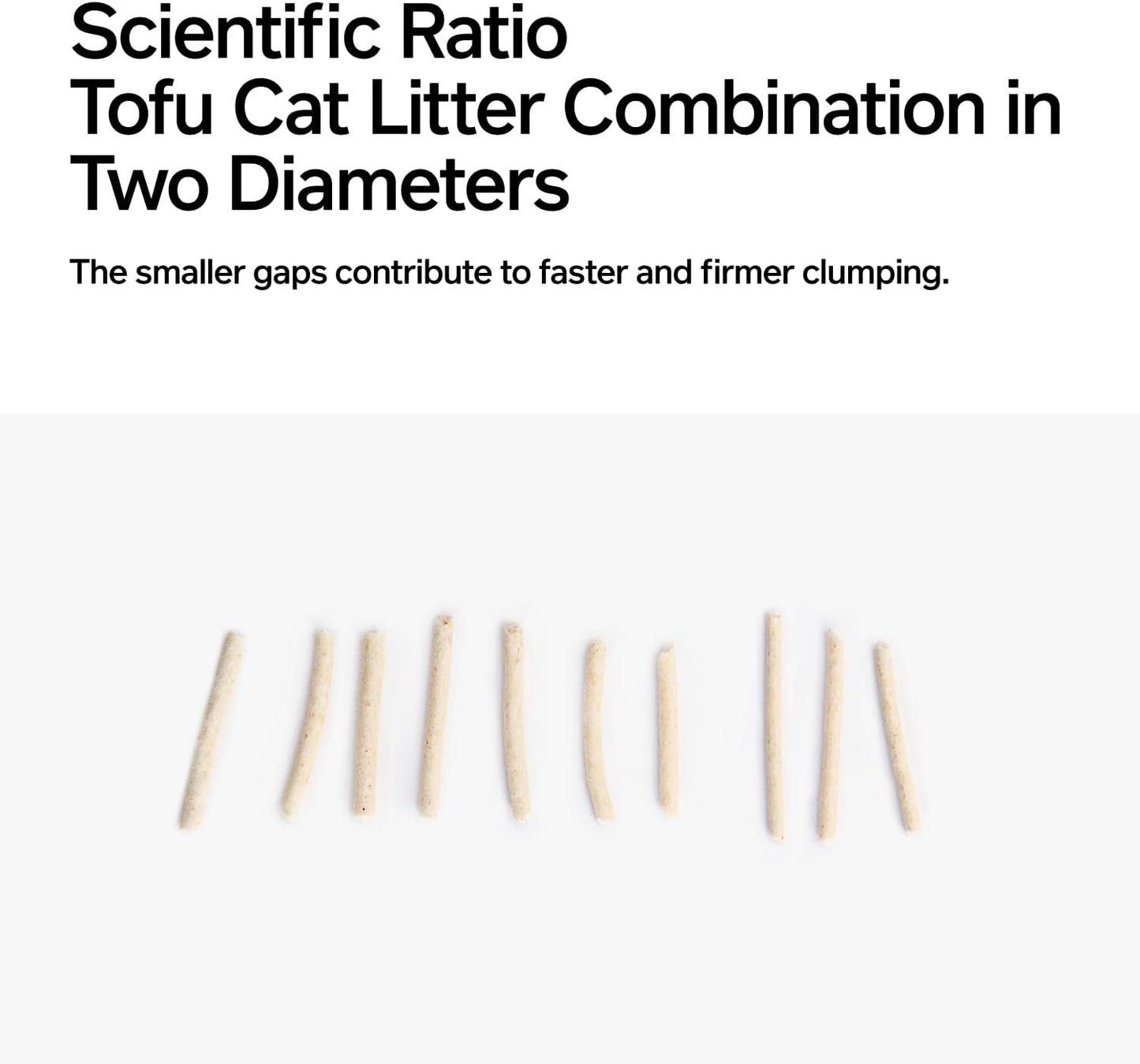 pidan Tofu Cat Litter Clumping,Flushable,Ultra Absorbent and Fast Drying, 100% Natural Ingredients Litter,Solubility in Water,Really Dust-Free,Less Scattering (5.3lb×2bags)