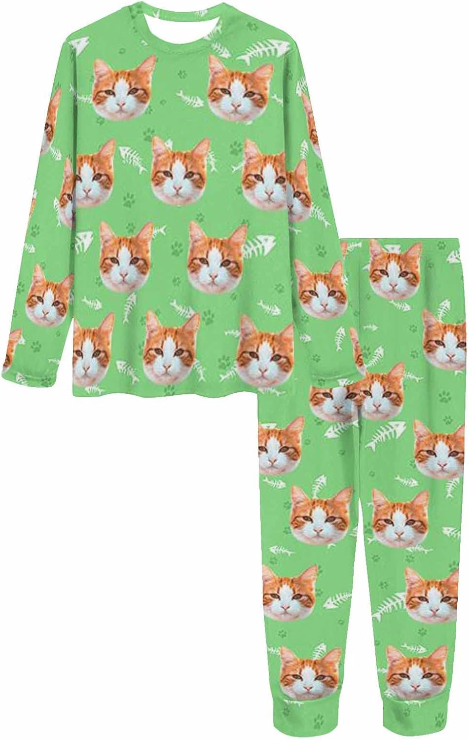 MyPupSocks Custom Face Pajamas Sets for Women, Personalized Photo Sleepwear XS-XXL