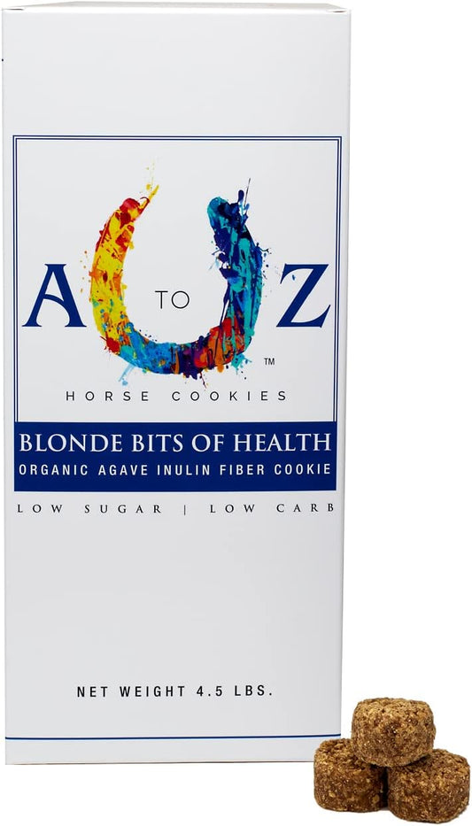 Horse Treats, Blonde Bits of Health, Low Carb/Sugar, A Softer Cookie, Wheat, Corn, Soy & Alfalfa Free, Made with Cinnamon & Agave, All Natural Ingredients, 4.5 lb