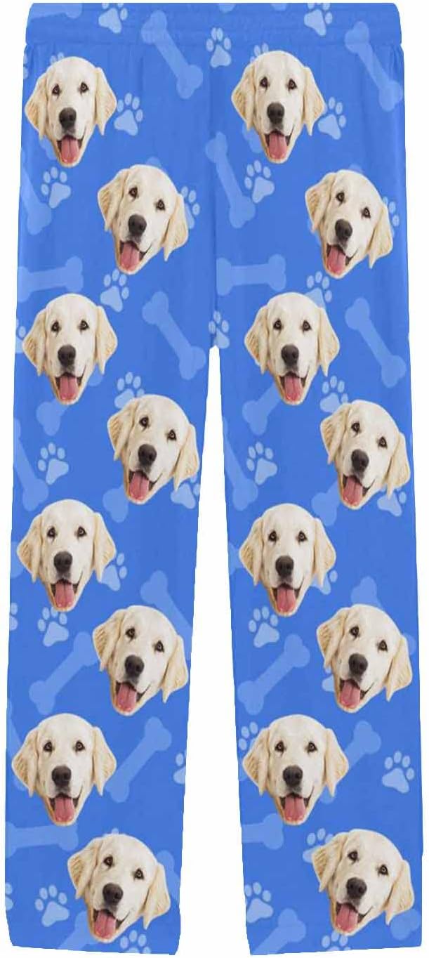 MyPupSocks Customized Face Pajamas Pants Photo Pajama Bottoms for Men S-XXL
