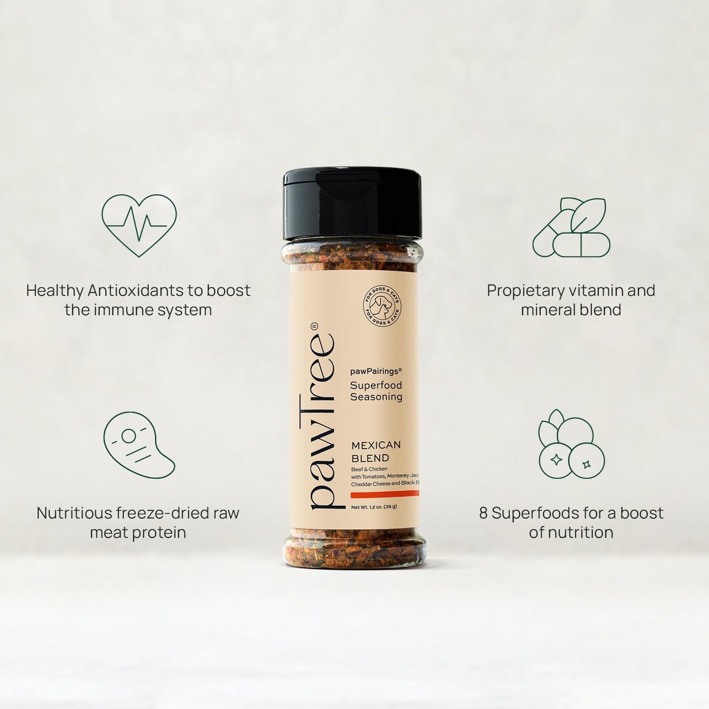 pawTree Healthy Food Toppers for Dogs & Cats - Appetite Booster with Freeze-Dried Proteins. Delicious Pet Food Seasonings and Flavor Enhancer for Picky Eaters & Appetite Stimulation