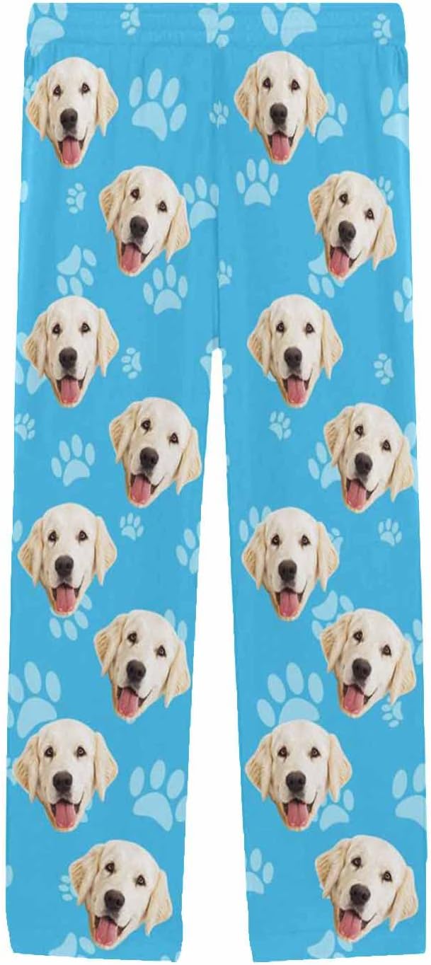 MyPupSocks Customized Face Pajamas Pants Photo Pajama Bottoms for Men S-XXL