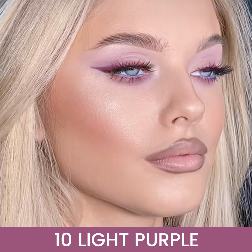 evpct 1Pcs Light Purple Gel Eyeliner Pencil Eye Black Face Paint Stick Makeup Set Waterproof Matte Cream Crayon Eyeliner Pencil Set Cat Eye Liners Eyeshadow Guide delineador de ojos contra el agua