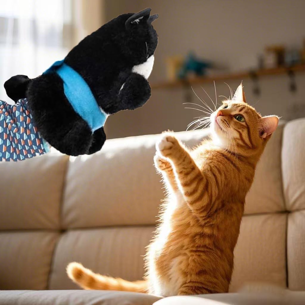 Mouse and Cat Wrestling Toy Puppet, Wrestler Play Doll Glove, Animal Arm Hand Funny Interactive Mice Cat Toy for Pet Lovers