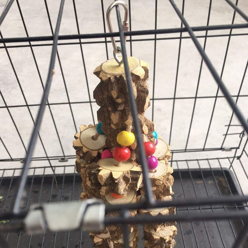 PINVNBY Macaw Toys, Extra Large Parrot Toys, Natural Wood Bird Chewing Toys for Large Birds Parrots African Grey Macaws Cockatoos Parkeets Eclectus Amazon Parrots