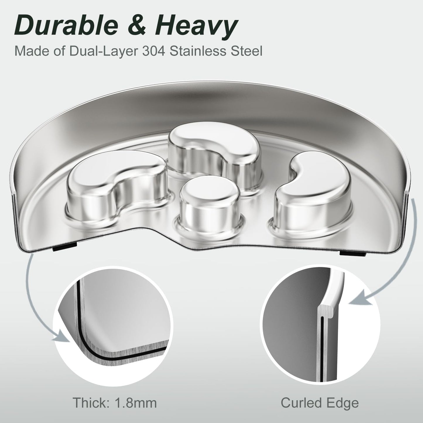 Slow Feeder Dog Bowl, Double Wall Food-Grade Stainless Steel, Heavy Duty with Non-Slip Rubber Base, 2.5Cups Capacity for Medium Large Dogs to Slow Down Eating