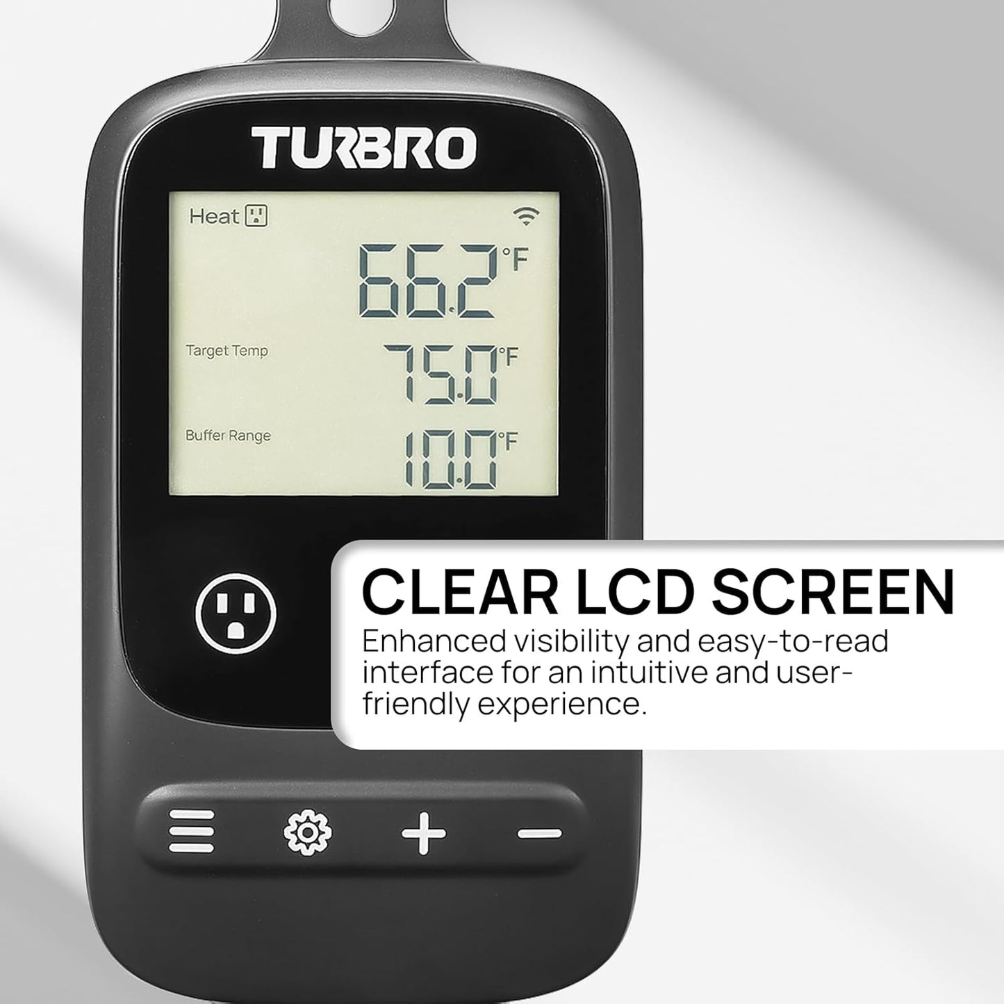 TURBRO Smart Temperature Controller Heating Cooling, WiFi-Enabled Thermostat with Timer and Temperature Monitoring for Home Brewing, Seedling, Greenhouse, and Reptile Terrarium, TC01