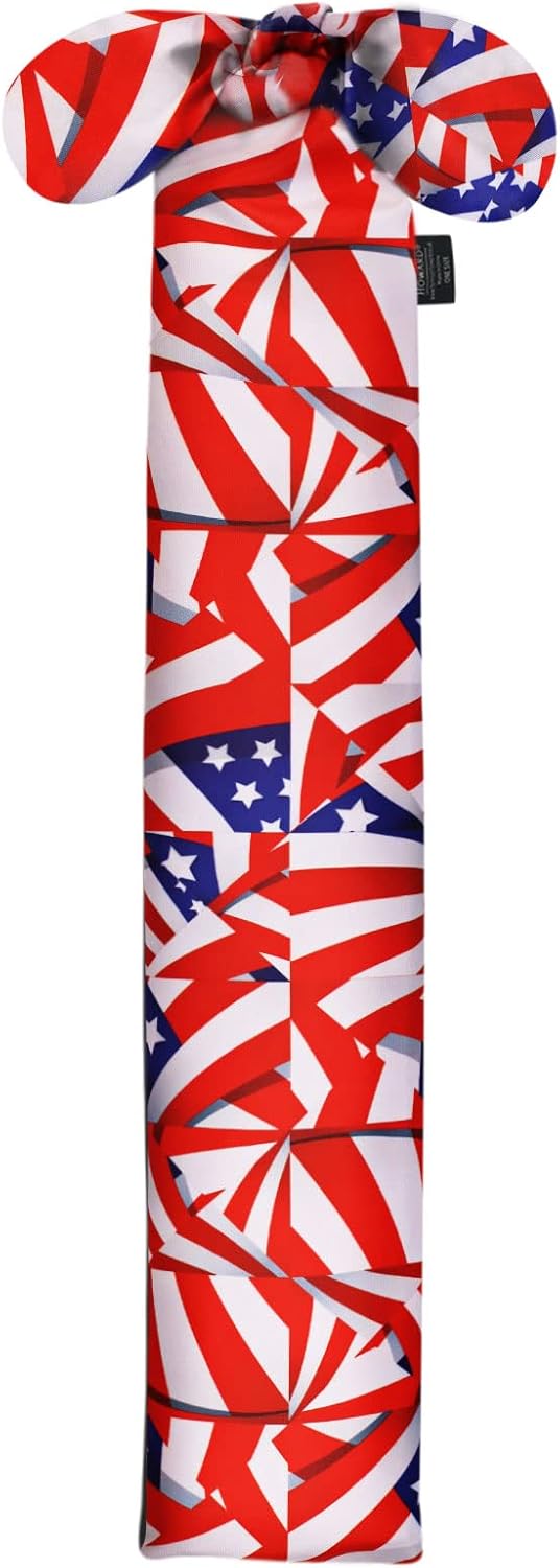 Harrison Howard Stretchy Tail Bag Breathable Horse Tail Guard Slip on Design Protect Horse Tail 2 Strand Closure Straps Keep Tail Clean & Protected 22" L Length Makes Grooming Easy-Flag Grid