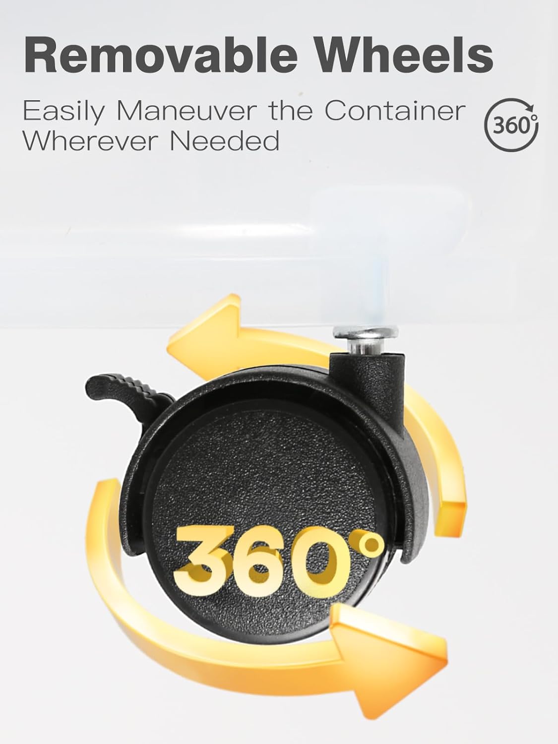 Large Rice Storage Container 30 lbs, Airtight Pet/Cat Treat Storage Bin with Lids, Attachable Wheels, Great for Flour & Rice, Easy Mobility, BPA Free, White