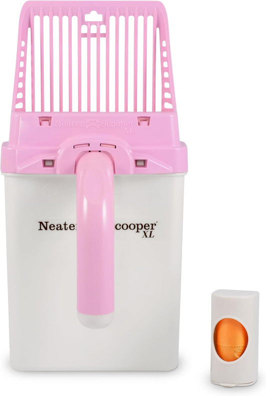 Neater Pet Brands Neater Scooper XL Cat Litter Scoop, 15 Refill Bags – Extra-Large Capacity Mess-Free Cat Litter Scooper with Bag for Large & Multiple Cats, Spill-Proof Litter Box Scooper with Holder