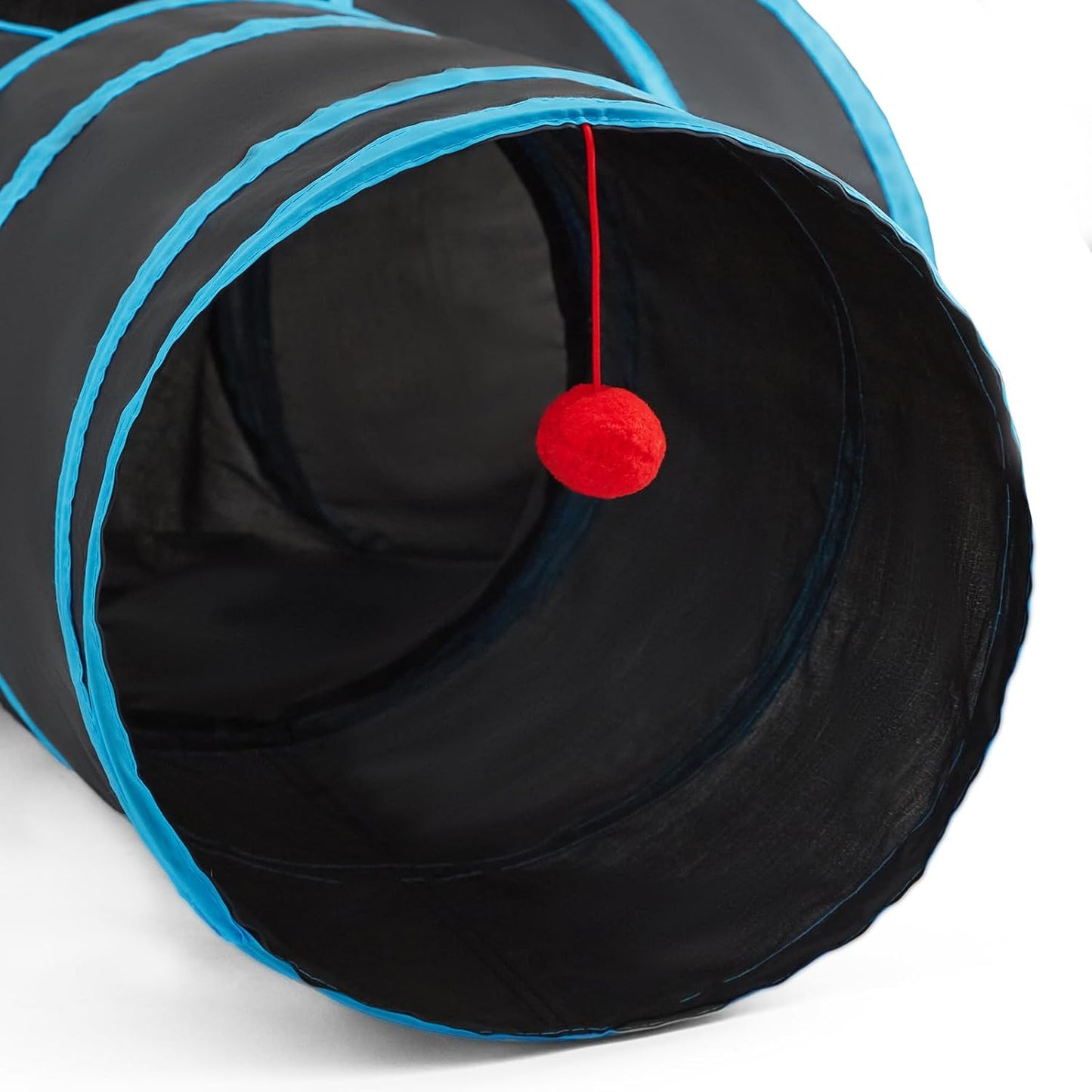 Tempcore 3-Way Collapsible Cat Tube Toys, Indoor Cat Tunnels with Peek Hole Toy Ball, Large Size