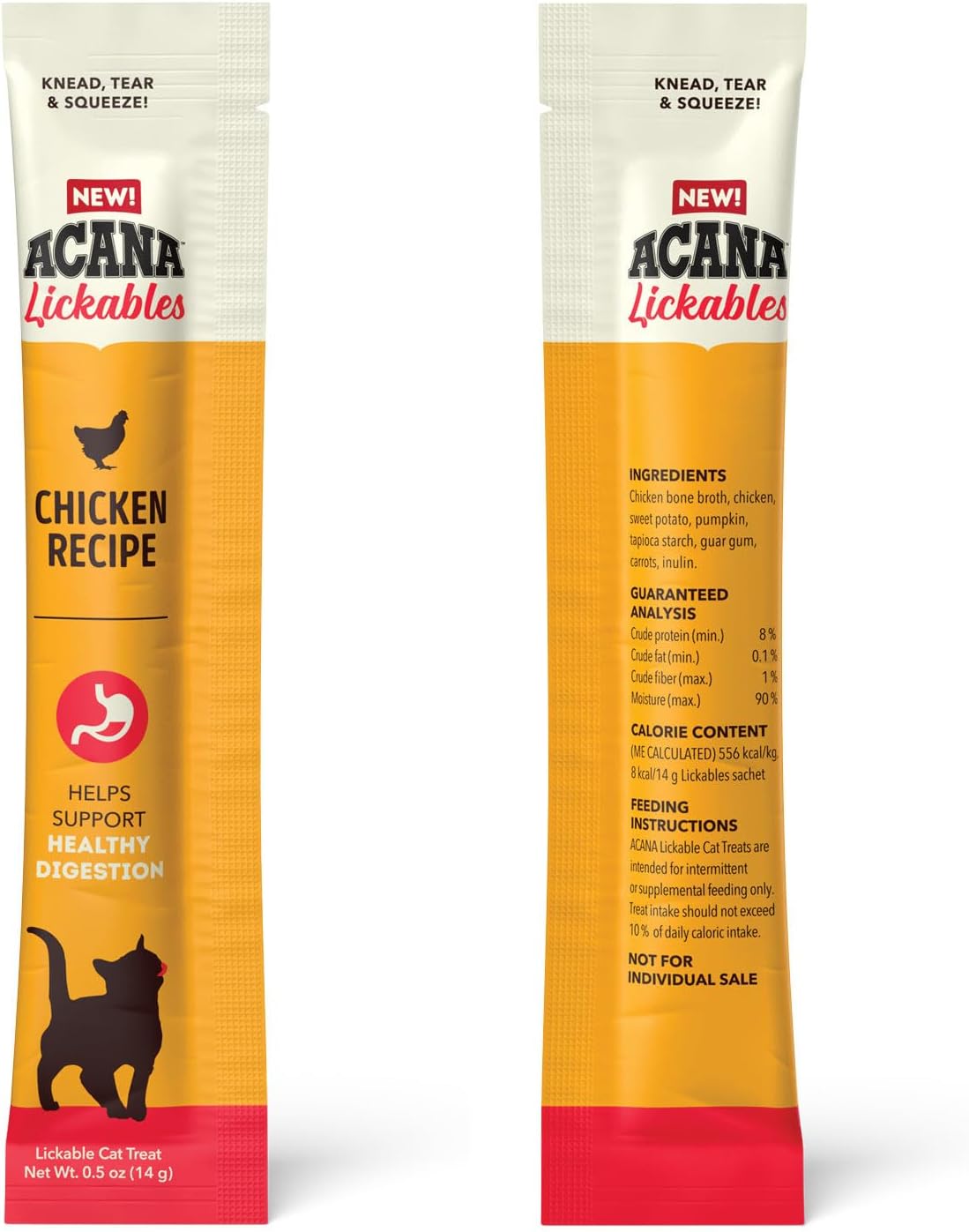 ACANA Lickables Cat Treats Chicken Recipe .5oz Tubes (5 Count)