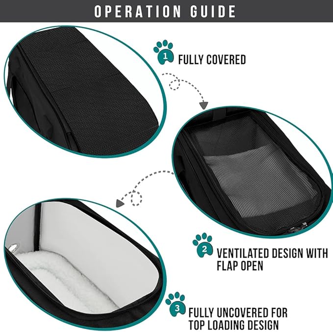 PetAmi Dog Purse Carrier for Small Dogs, Airline Approved Soft Sided Pet Carrier with Pockets, Ventilated Dog Carrying Bag for Puppy Cat, Dog Travel Supplies Bag, Sherpa Bed, Max 12 lbs, Black